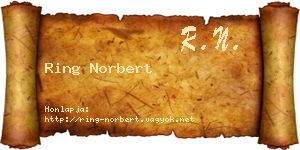 Ring Norbert névjegykártya