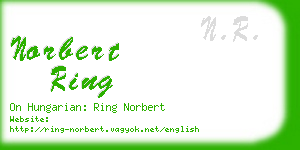 norbert ring business card